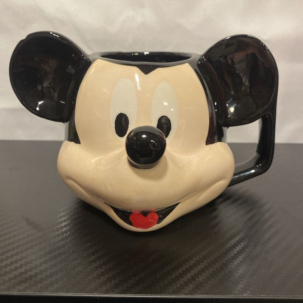 Disney Mickey Mouse Figural Head Mug 3D Face Ceramic Coffee Mug